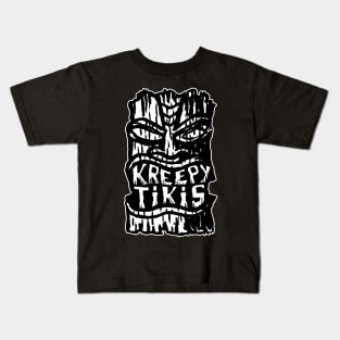 Kreepy Tikis Black and White Logo Kids T-Shirt
